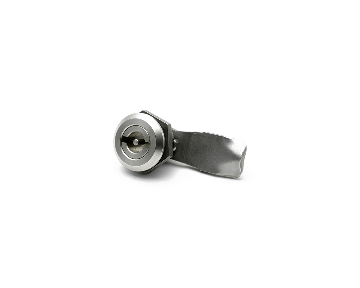 Drehriegel 90° Typ B, Edelstahl, O-Ring NBR schwarz, Ø 28 mm, H = 22 mm, IP67, Doppelbart Einsatz