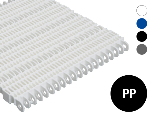 Modulband 50-401 gitterförmige Oberfläche, 61 % flow, p=50  PP, FDA, USDA, FSIS