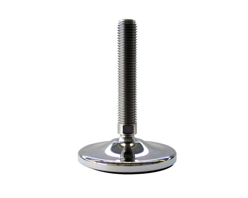 Maschinenfuß / Gelenkfuß MASSIV Edelstahl, Ø 120 mm, M24 x 175 mm, NBR