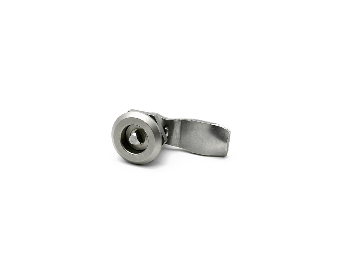 Drehriegel 90° Typ A, Edelstahl, O-Ring NBR schwarz, Ø 24 mm, H = 24 mm, Dreikant Einsatz