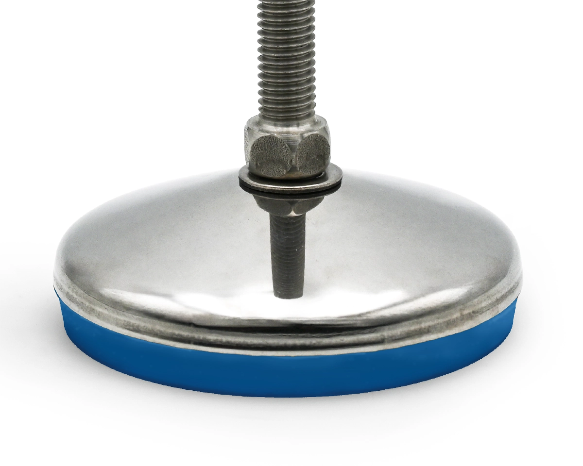 Element 2 von 2 (Bild) – Maschinenfuß / Gelenkfuß VULCANIZED Edelstahl, Ø 80 mm, M12 x 100 mm, EPDM