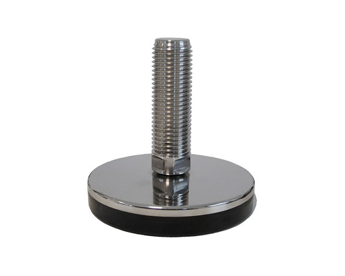 Levelling foot ANTIVIBRATION, Ø 150 mm Stainless steel, M30 x 125 mm, NBR