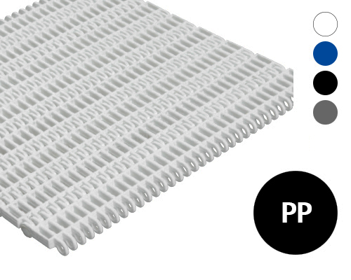 Modulband 25-700 offene, gitter Oberfläche, 31 % flow, p=25  PP, FDA, USDA, FSIS