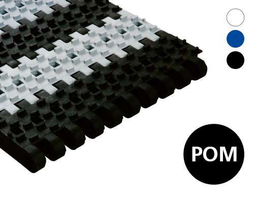 Modular belt 50-930 perforated  flat top, 3 mm bars, p=50  POM black