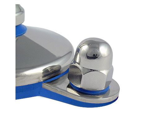 Element 2 von 3 (Bild) – Maschinenfuß / Gelenkfuß TEKNO-HYGIENIC 3-A, Ø 120 mm Edelstahl, M30 x 185 mm, Lasche, EPDM