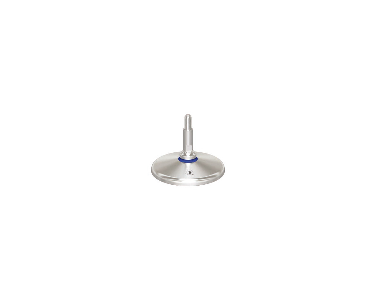 Base plate stainless steel Ø120 for loading cell, spindle M20