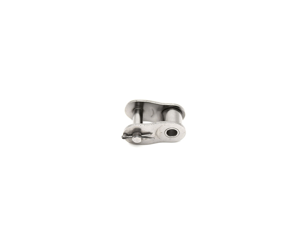 Gekröpftes Splintverschlussglied 50-1 ANSI, 5/8" x 3/8", korrosionsbest., DIN 8188, Edelstahl 1.4301