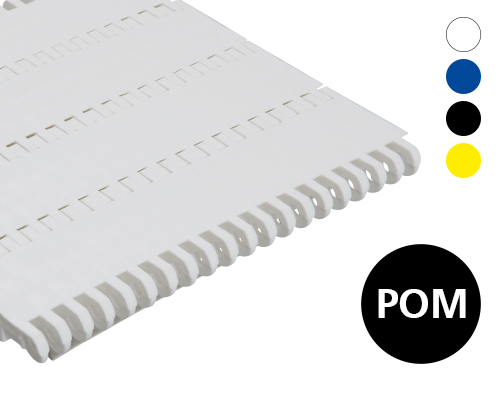 Modular belt 50-608 closed surface, p=50  POM natural, blue, FDA, USDA, FSIS