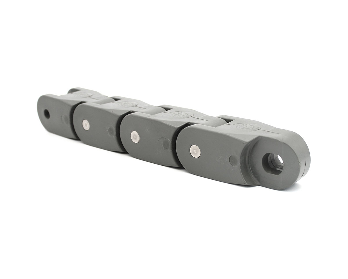 Knochenkette 2500, PP mit 30% Glas, Hellgrau, Teilung 63, 5 mm, Bundlänge 3, 56 Meter