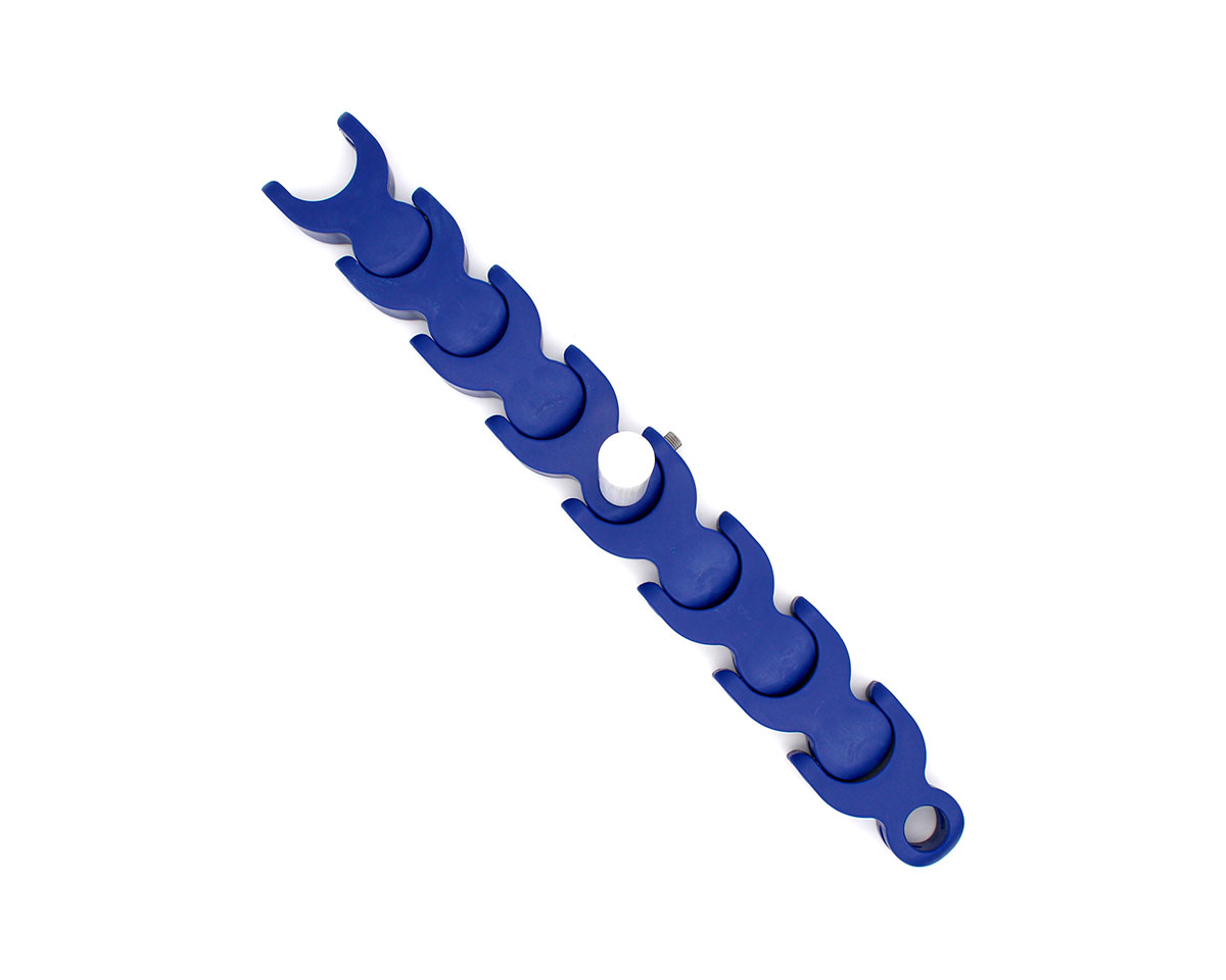 MOVET Multiflex conveyor chain 1702, 17+1 set, radius, LF Acetal blue