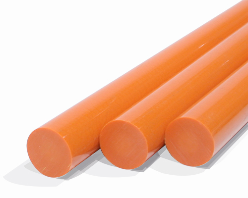 MOVET POM round rod FOODGRADE orange, Ø 25 mm, length 1000 mm