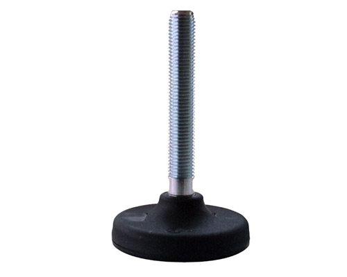 Maschinenfuß / Gelenkfuß PA, Ø 123 mm, M20 x 75 mm Stahl, Bohrungen