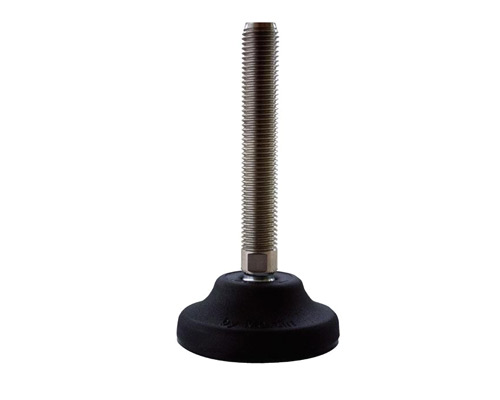 Maschinenfuß / Gelenkfuß PA, Ø 65 mm, M16 x 100 mm Edelstahl, NBR