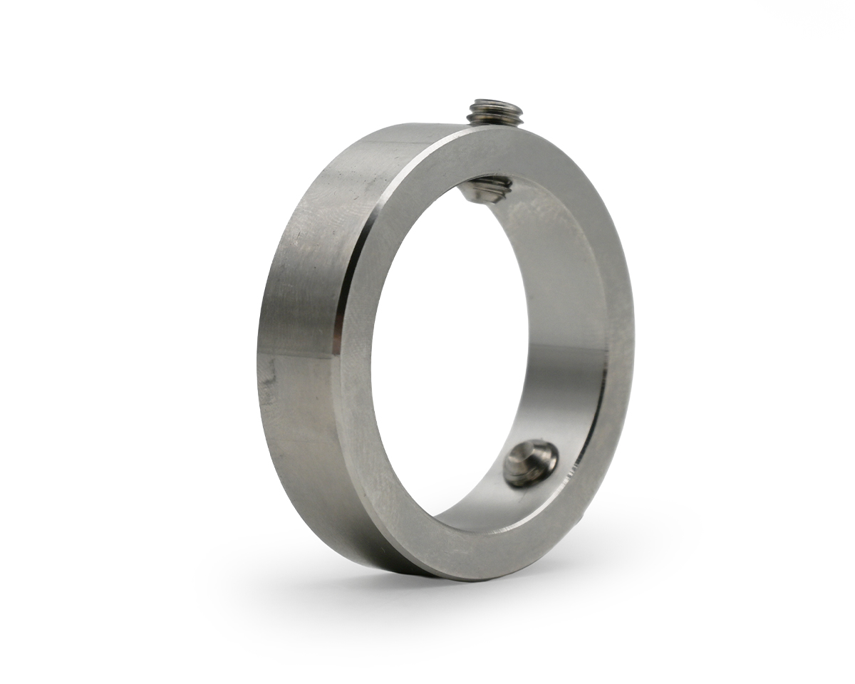Element 2 von 4 (Bild) – Axialsicherungsring 35 x 45 x 11 mm mit 2x Gewinde M6, 1.4301, Lieferzeiten können je nach Verfügbarkeit variieren.