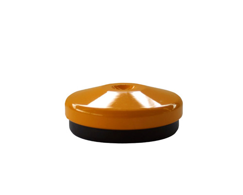 ANTIVIBRATION galvanized footplate Ø 104, D1=19, anti slip pad NBR
