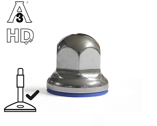 Hygienic 3-A nut M12 with blue silicone gasket