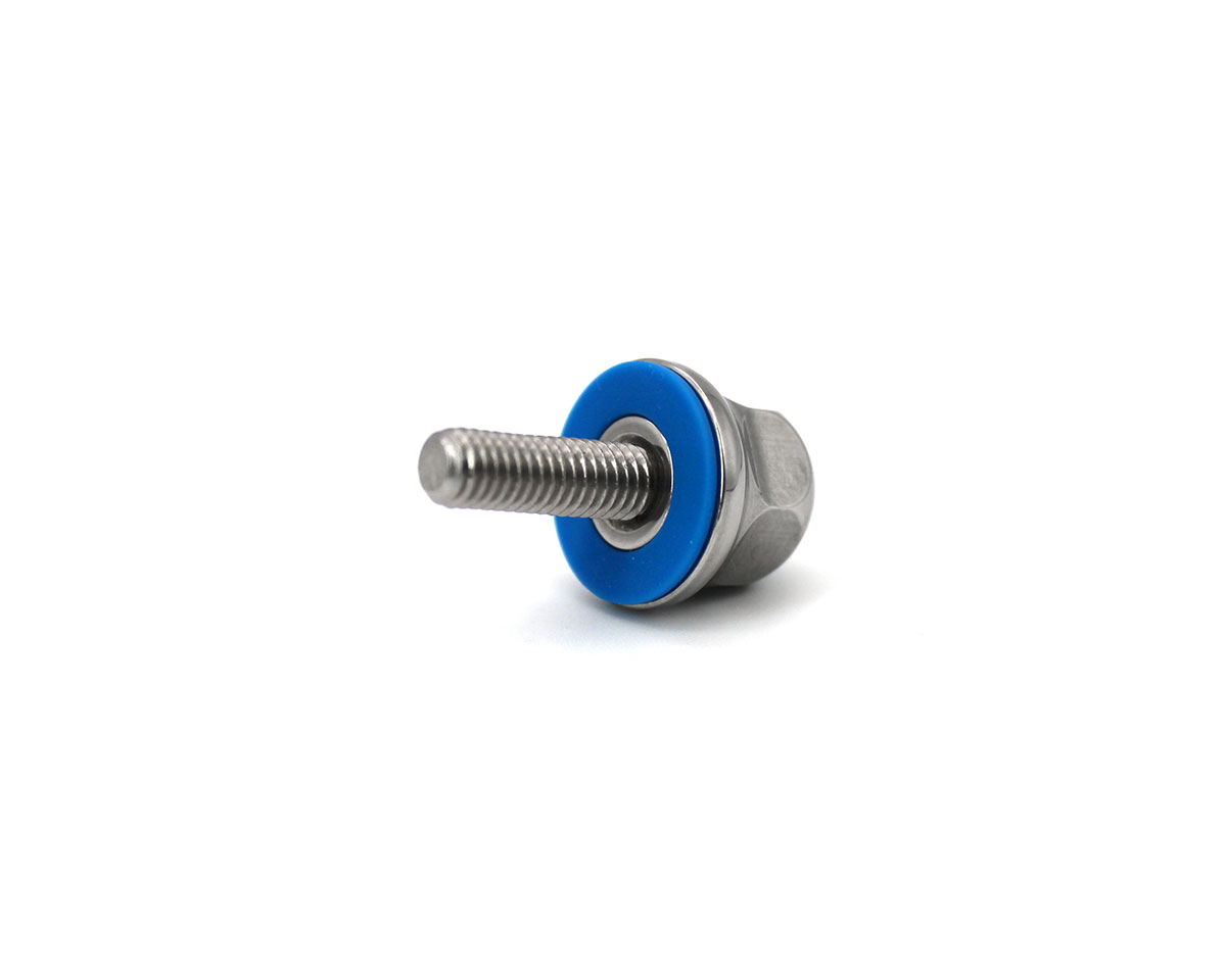 Hygienic 3-A screw M6x28 with blue silicone gasket