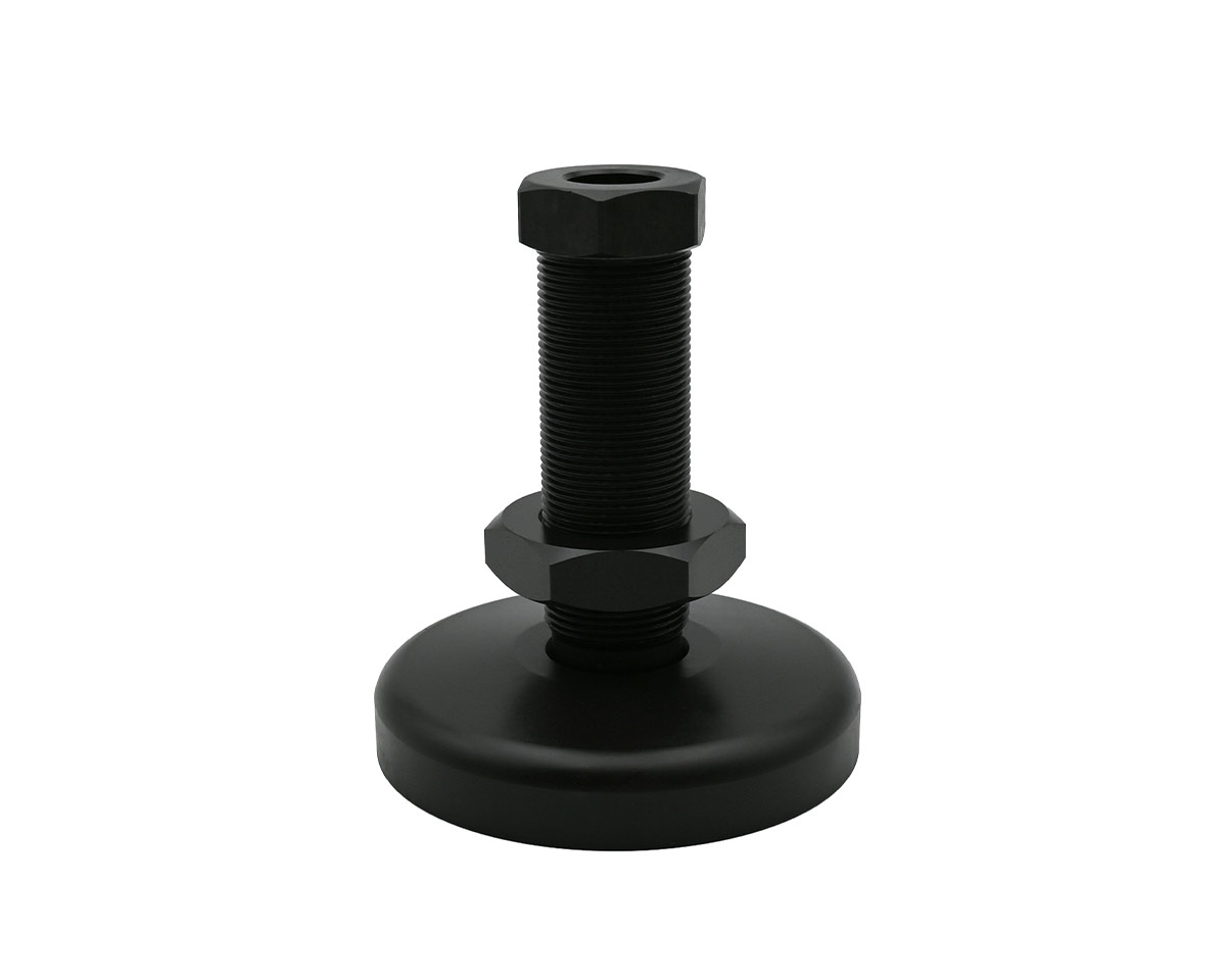 Maschinenfuß / Stellfuß TEKNOFIX, Ø 120 mm Stahl, M36x2 x 100 mm, phosphatiert Maschinenfuß / Stellfuß TEKNOFIX, Ø 120 mm Stahl, M36x2 x 100 mm, phosphatiert