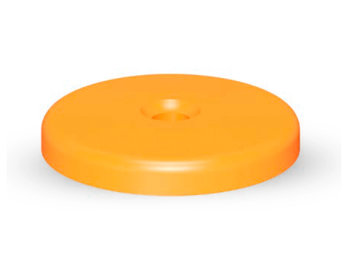 Element 1 of 2 (image) – TEKNO FIX footplate, Ø 120 phosphated, yellow painted Steel