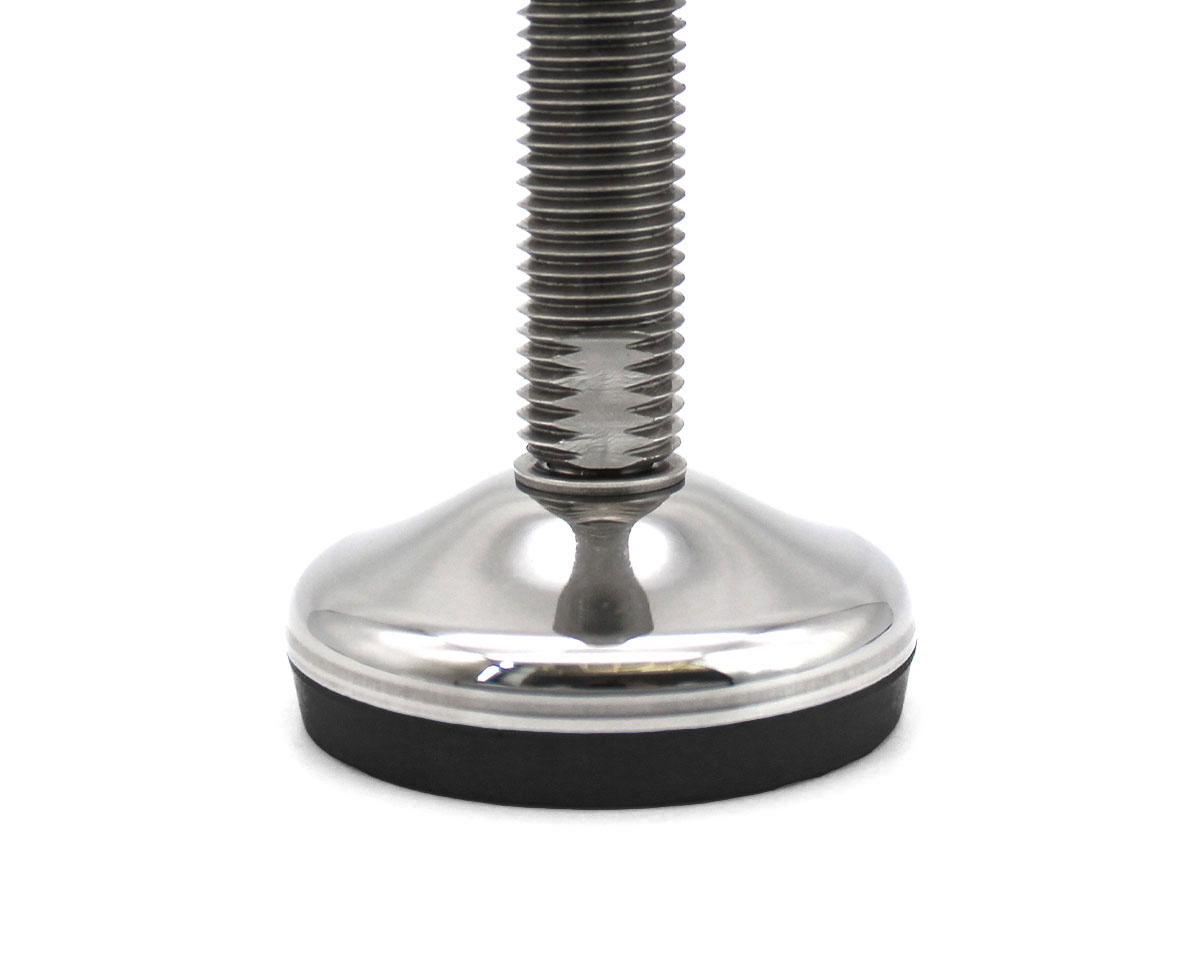 Element 2 von 3 (Bild) – Maschinenfuß / Gelenkfuß VULCANIZED Edelstahl, Ø 60 mm, M20 x 75 mm, NBR