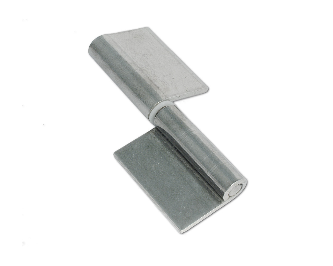 Rolled hinge stainless steel 70 x 42,5 x 9,2, asymmetric, weld-on hinge