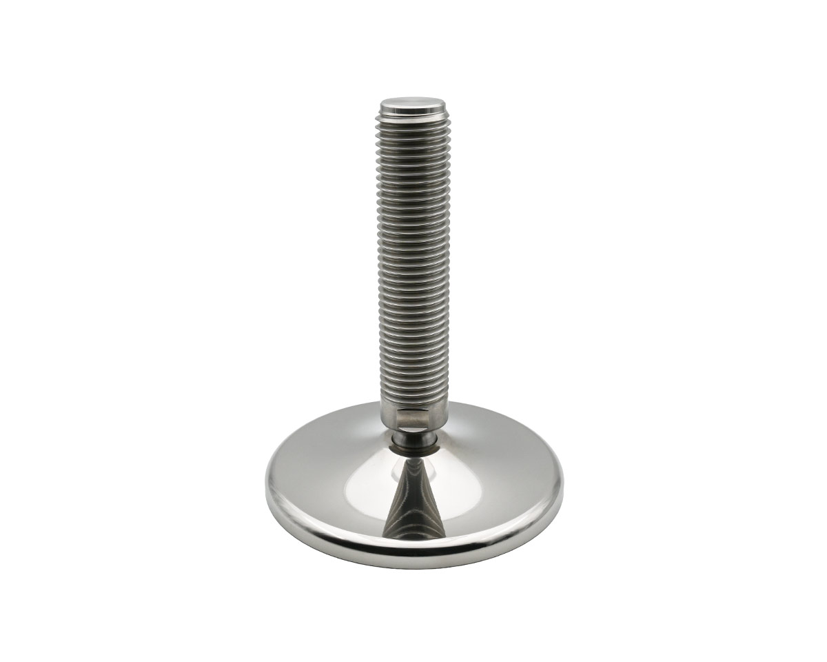 Maschinenfuß / Gelenkfuß MASSIV Edelstahl, Ø 159 mm, M24 x 75 mm