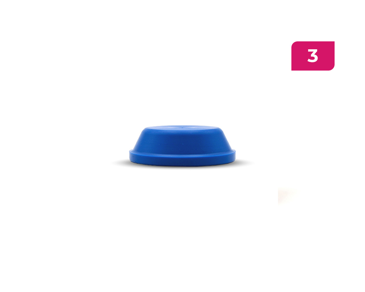 MOVET® Waterproof cap, housing 205, 25 mm closed blue IP69K, flat