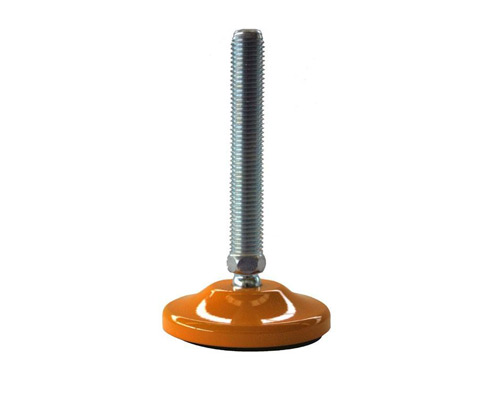 Levelling foot MASSIV Steel, Ø 80 mm, M16 x 200 mm, yellow, NBR