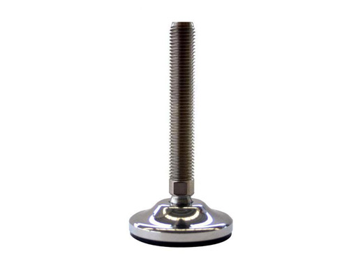 Maschinenfuß / Gelenkfuß MASSIV Edelstahl, Ø 100 mm, M16 x 100 mm, NBR