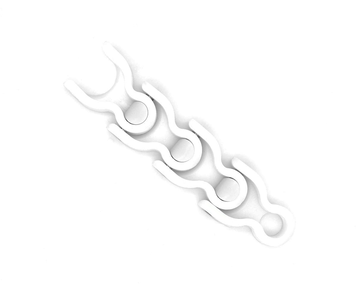 Element 4 of 4 (image) – MOVET Multiflex conveyor chain 1702, 1+1 set, radius, LF Acetal natur