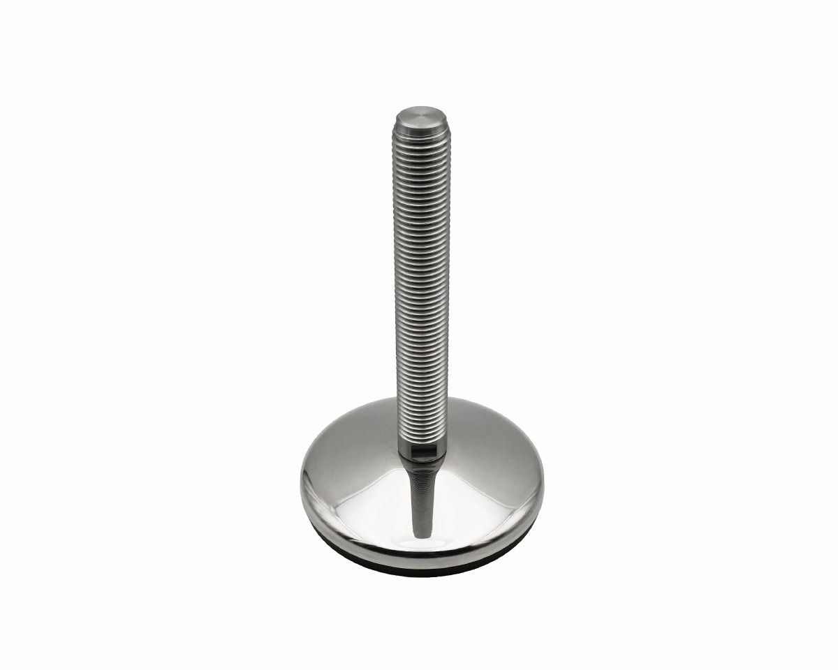 Maschinenfuß / Gelenkfuß VULCANIZED Edelstahl, Ø 150 mm, M16 x 75 mm, NBR