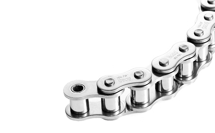 Rollenkette 12 B-3, 3/4" x 7/16", korrosionsbeständig, Triplex, DIN 8187, Edelstahl 1.4301, VPE 5m