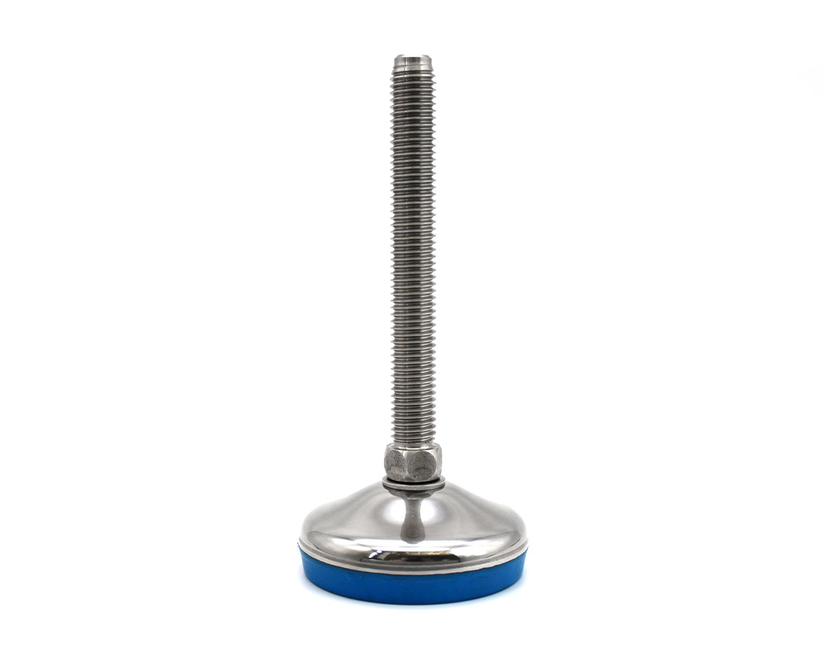 Levelling foot VULCANIZED stainless steel, Ø 50 mm, M16 x 125 mm, EPDM