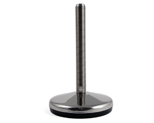 Levelling foot VULCANIZED stainless steel, Ø 120 mm, M16 x 125 mm, NBR
