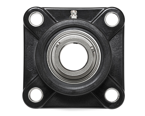 MOVET® 4-Loch Flanschlager FPL 210, Gehäuse schwarz, MB Edelstahl, Ø 50 mm