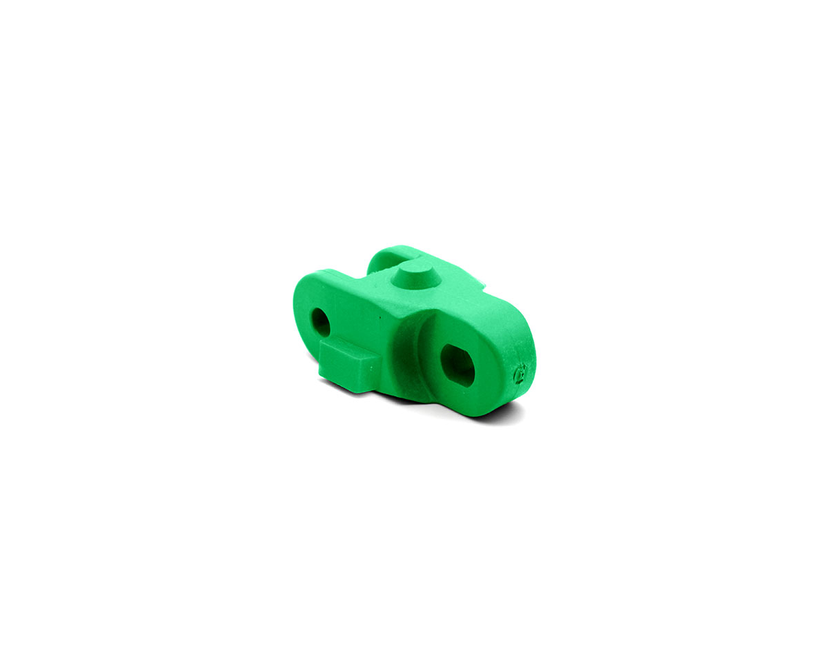 Element 3 of 3 (image) – Pusher link case conveyer chain 2500 TAB PBT green, 15 mm