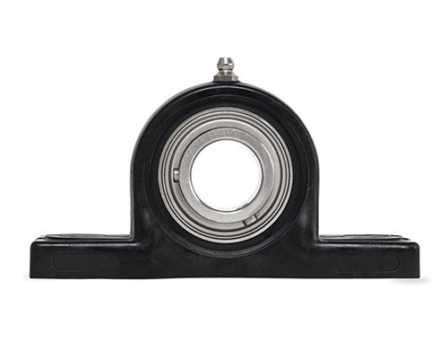 Stehlager PPL 208, PBT Kunststoff Gehäuse schwarz, Bohrungsabstand 137 mm, B Einsatz Stahl, Ø 40 mm
