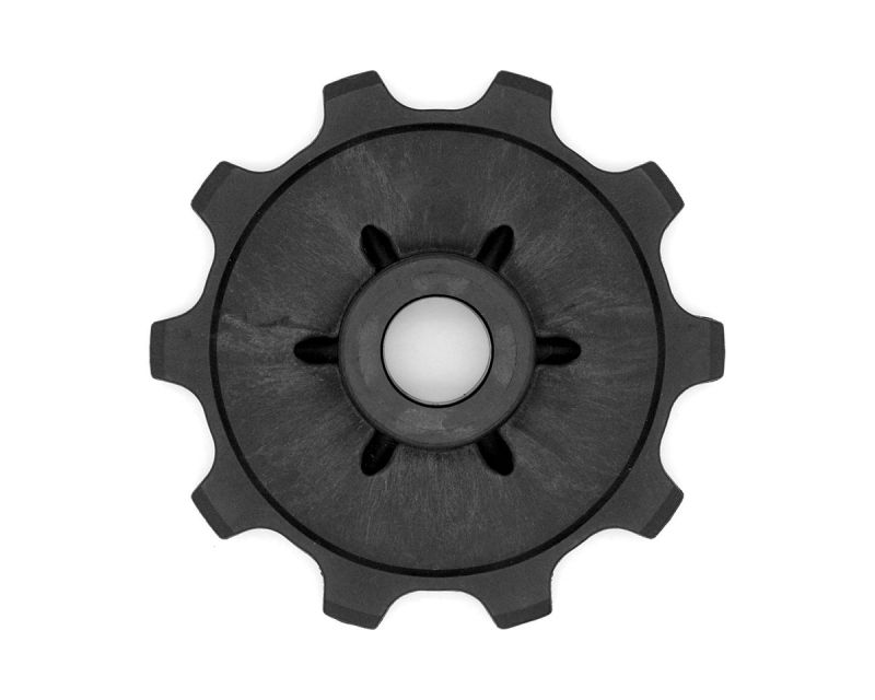 Kettenrad Multiflexkette 1702, Z 10, Bohrung 25, OHNE Keilnut, PA schwarz gespritzte Ausführung, Do 162 mm, Df 137 mm