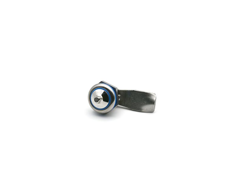 Drehriegel 90° Edelstahl 3A zertifiziert Typ A, 3-A zertifizierte Silikondichtung blau, Ø 28 mm, H = 22 mm, Schutzart: