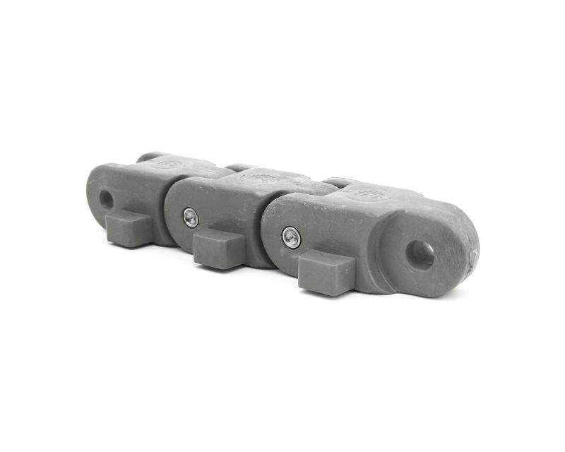 Knochenkette 2500 TAB, POM Dunkelgrau, Teilung 63, 5 mm, Bundlänge 3, 56 Meter