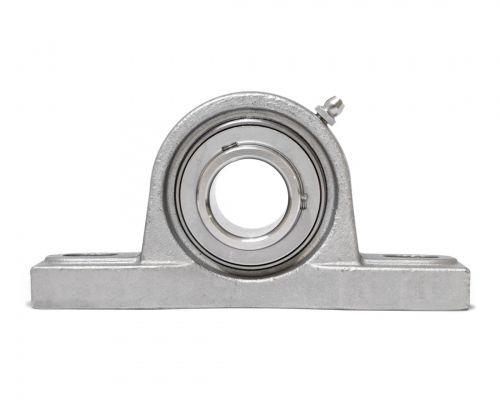 Stehlager SP 209, Edelstahl Gehäuse, Bohrungsabstand 146 mm, MUC Einsatz Edelstahl, Ø 45 mm