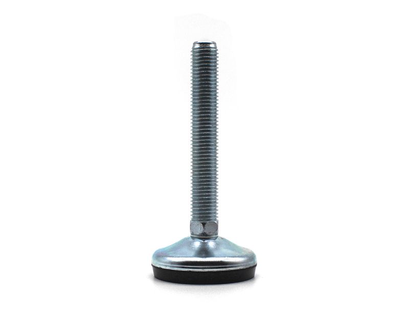 Gelenkfuß VULCANIZED verzinkt, Ø 50 mm, M14 x 50 mm Stahl verzinkt, Antirutsch NBR schwarz