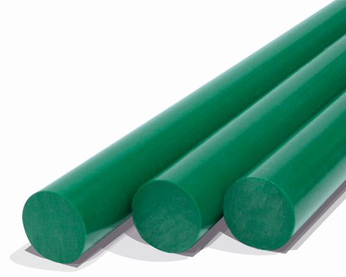 POM Rundstab FOODGRADE grün, RAL 6016, Ø 40 mm, Länge 1000 mm