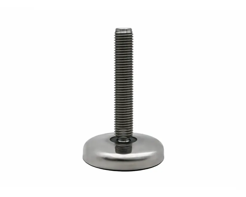 Gelenkfuß ECO30 Kunststoff PA Edelstahl-Abdeckung, Ø 123 mm, M30 x 250 mm Edelstahl