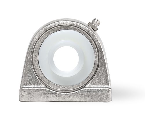MOVET® Stehlager SPA 204, Edelstahl Gehäuse, Bohrungsabstand 52 mm, PNS Einsatz Kunststoff, Ø 20 mm, Bohrung M10