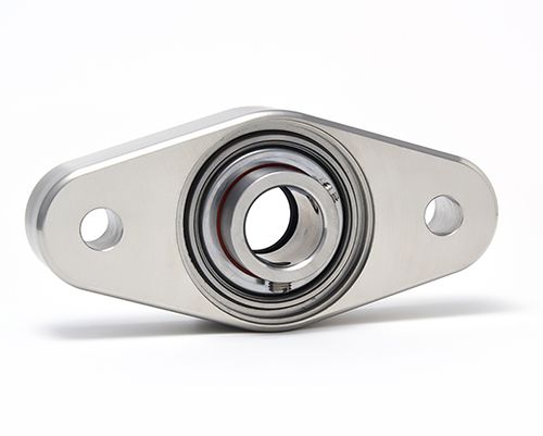 MOVET® 2-Loch Flanschlager 12mm FS Edelstahl Hygiene MB Hygienegehäuse aus Edelstahl, food safe, VA-Einsatz MB 201