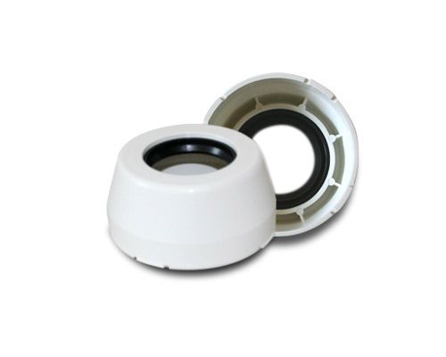 Kappe für Lager 30mm offen weiß mit Feder aus Edelstahl