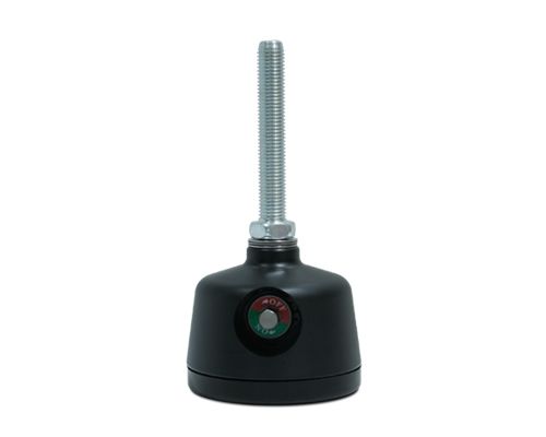 Maschinenfuß / Stellfuß MAGIC mobil, Ø 98 mm, M24 x 125 mm Stahl verzinkt, Antirutsch NBR schwarz