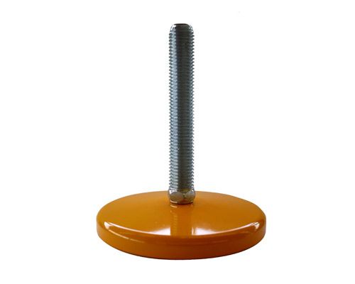 Maschinenfuß / Gelenkfuß MASSIV Stahl, Ø 159 mm, M20 x 100 mm Stahl verzinkt, pulverbeschichtet gelb