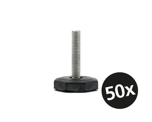 Maschinenfuß MINI, Ø 38 mm, SW36, M10 x 38 mm Stahl verzinkt